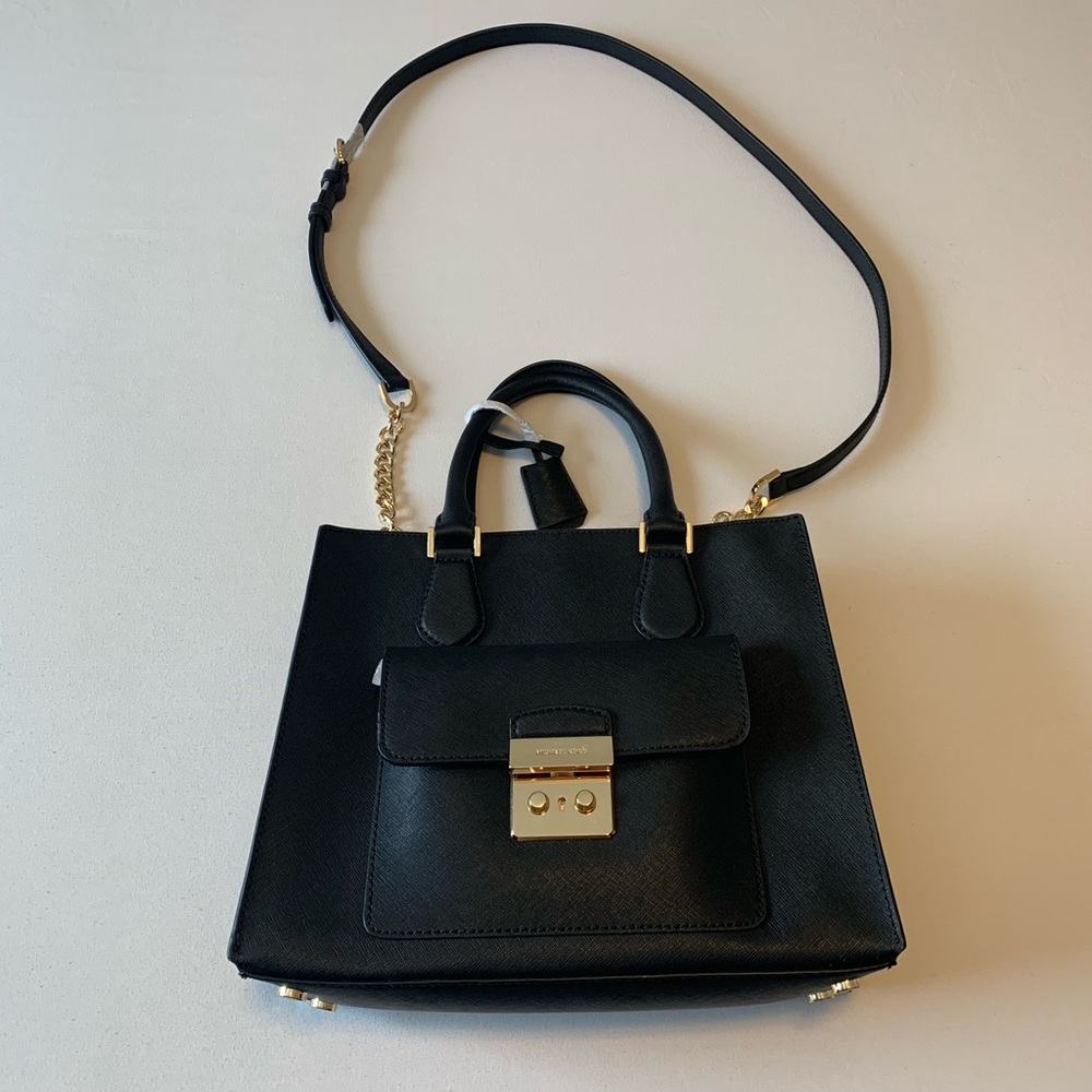 Michael Kors Black Leather “Bridgette” Tote